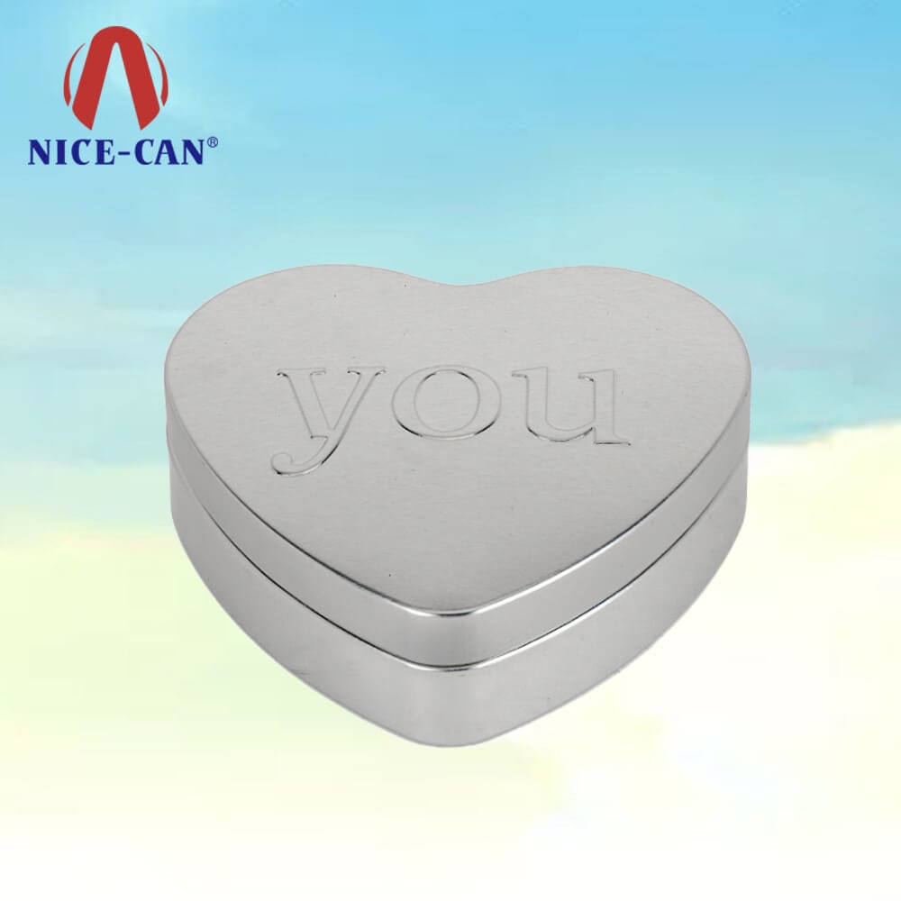 Heart shaped tin package box tin containers large heart shaped tin box