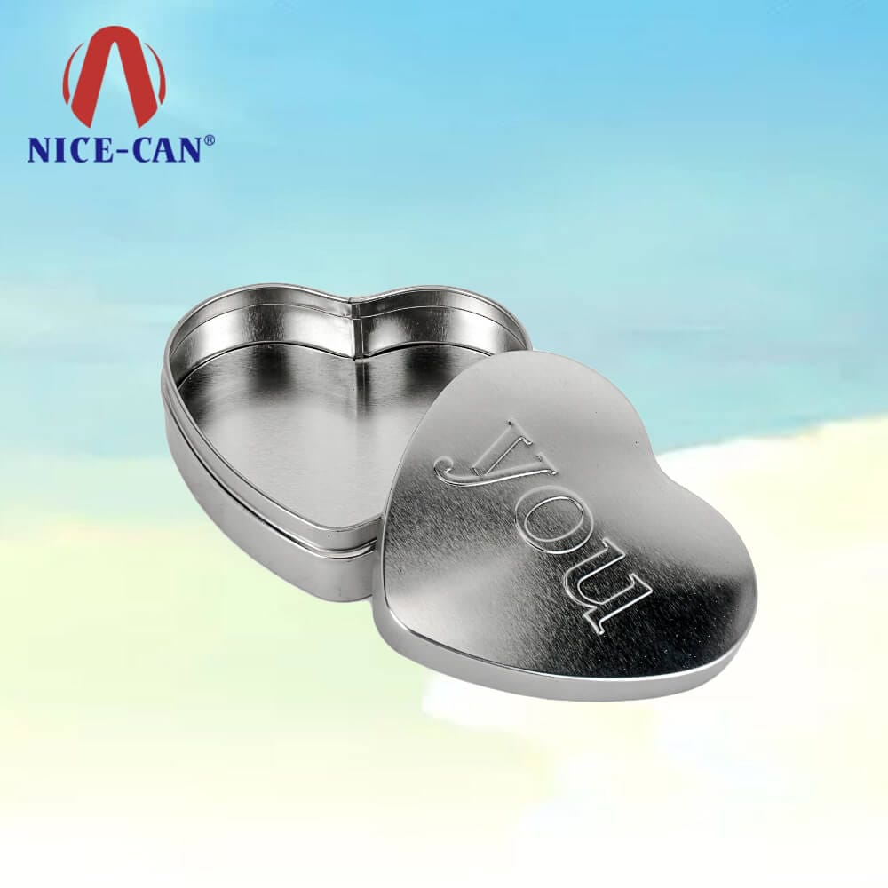 Heart shaped tin package box tin containers large heart shaped tin box