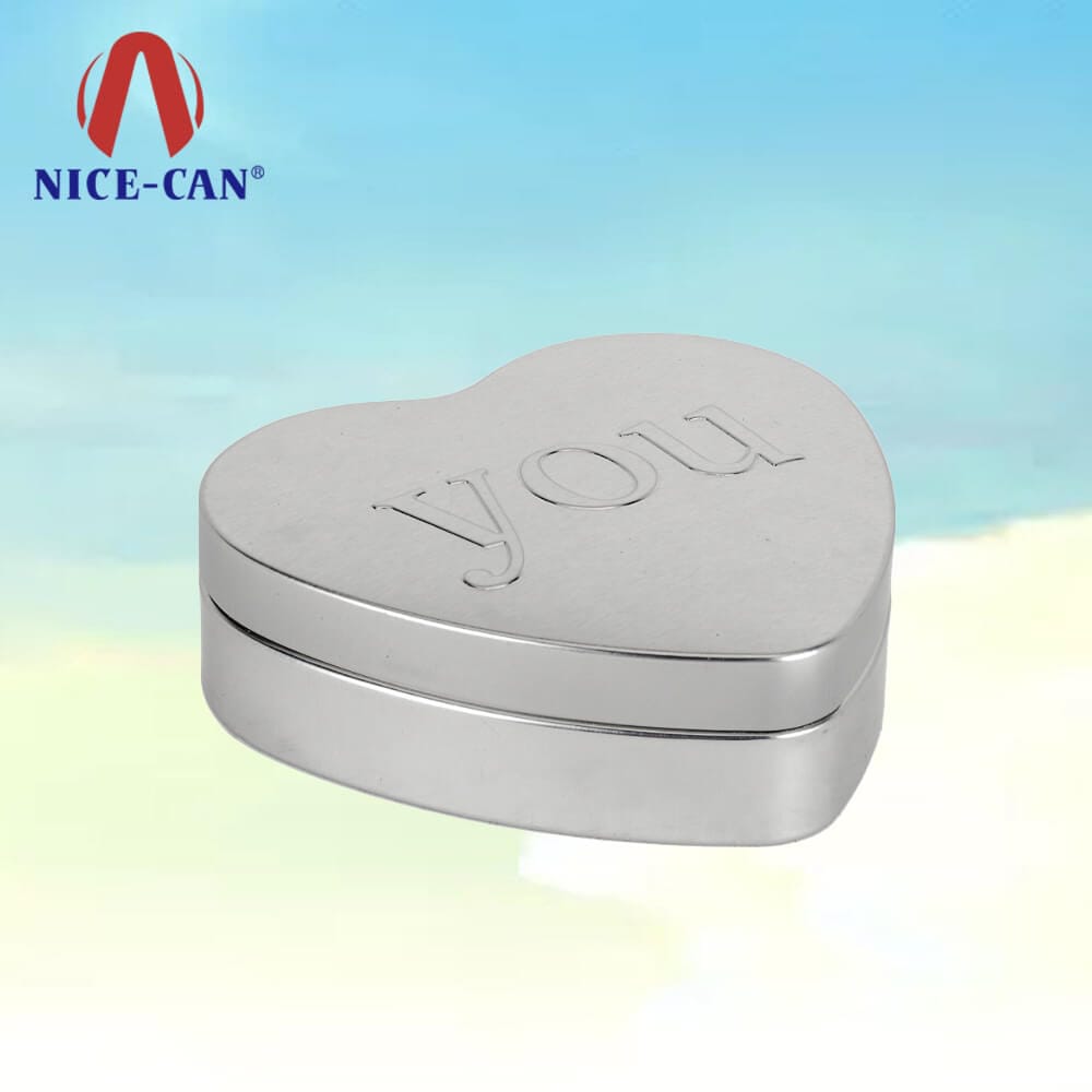 Heart shaped tin package box tin containers large heart shaped tin box