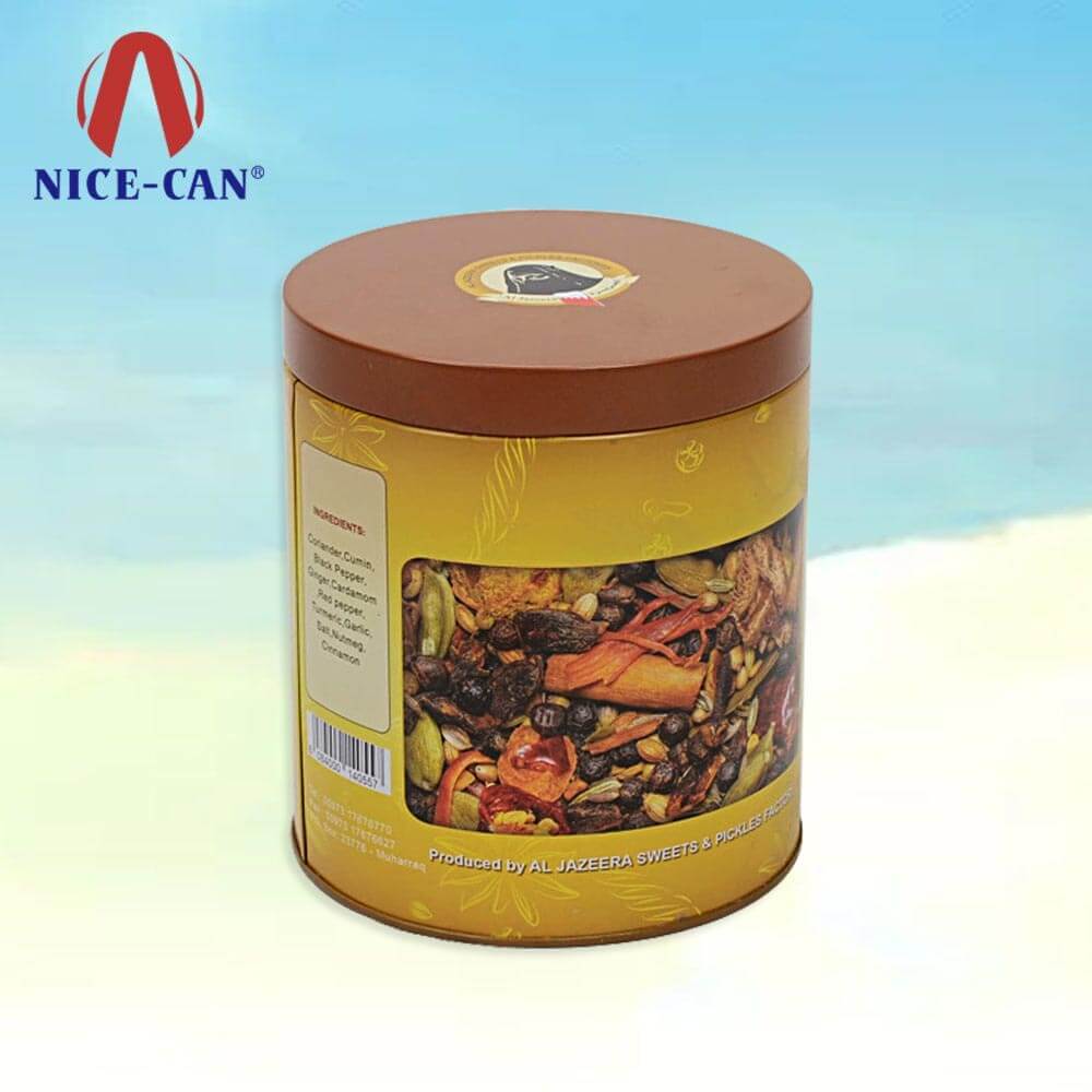 Spice storage tin with lid kitchen spice tins packaging design spices tin jars