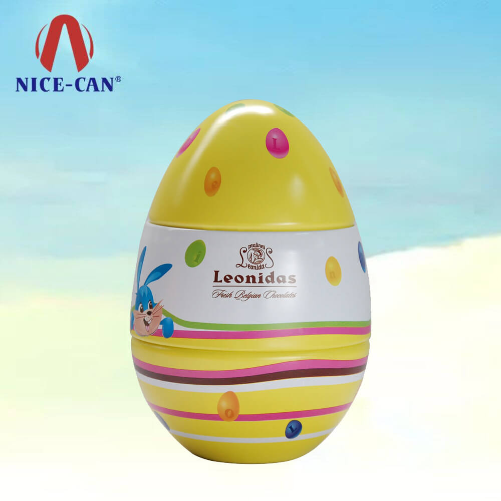 Cute printed Easter egg cake tin packaging