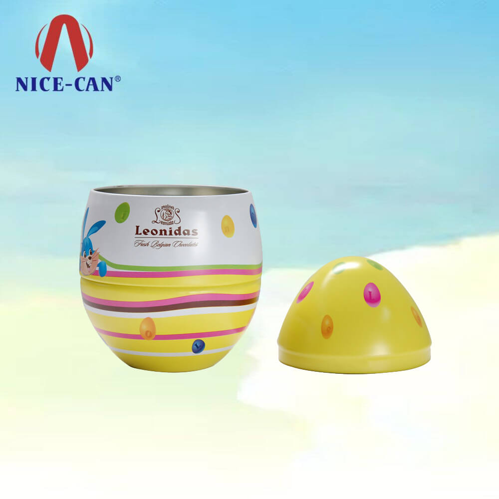 Cute printed Easter egg cake tin packaging