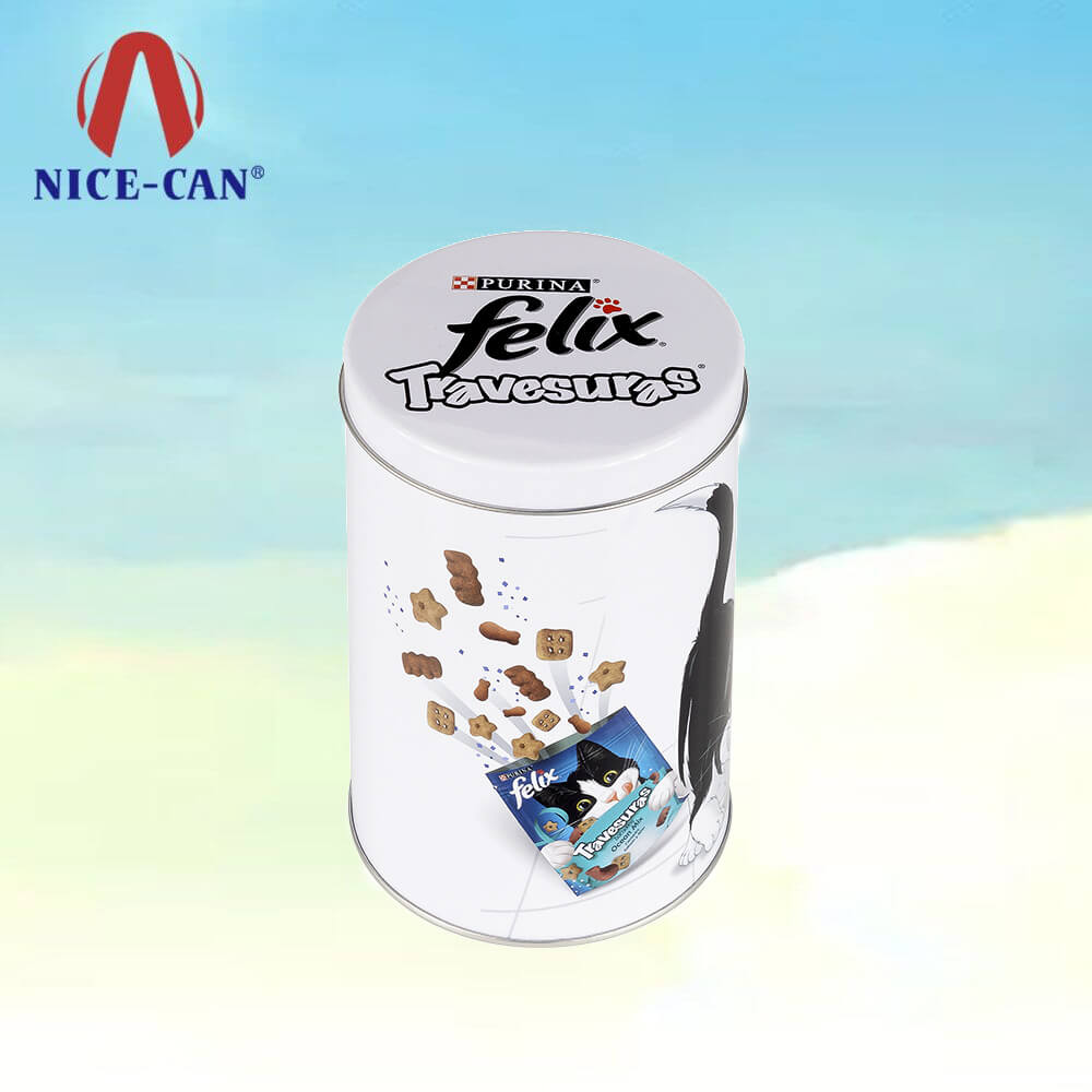 Customized pet biscuit food tin packaging cans storage