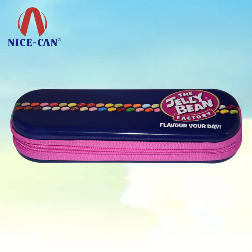 Personalised hinged metal tin pencil case box manufacturers 