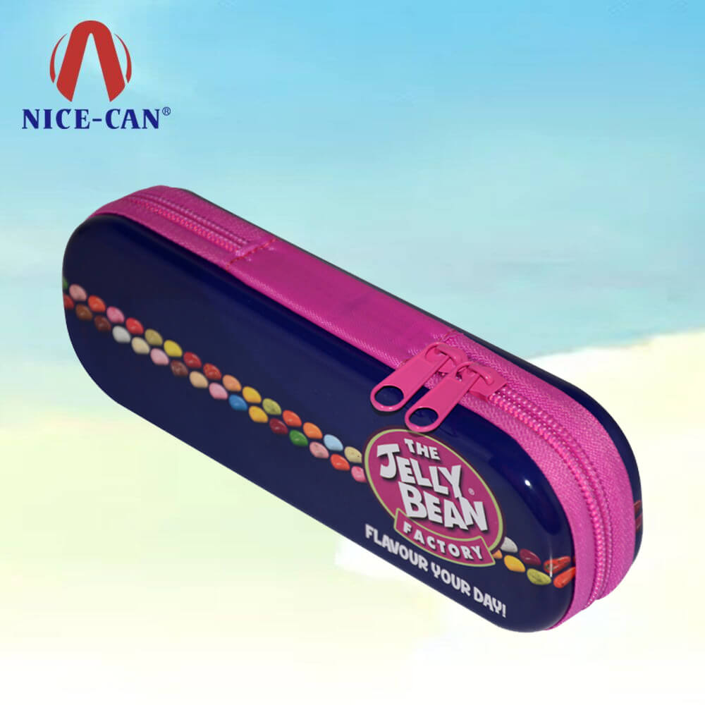 Personalised hinged metal tin pencil case box manufacturers 