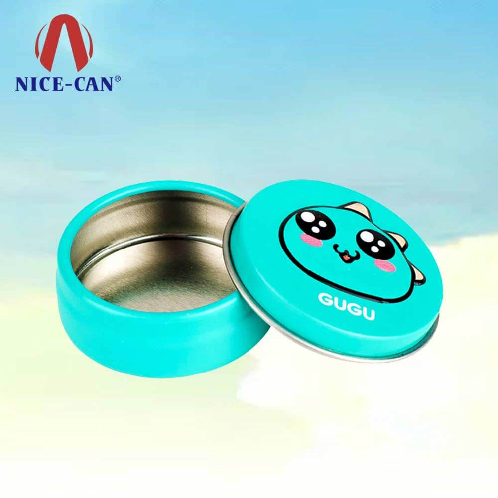 Cosmetic aluminum round lip balm tins tin lip balm containers metal can