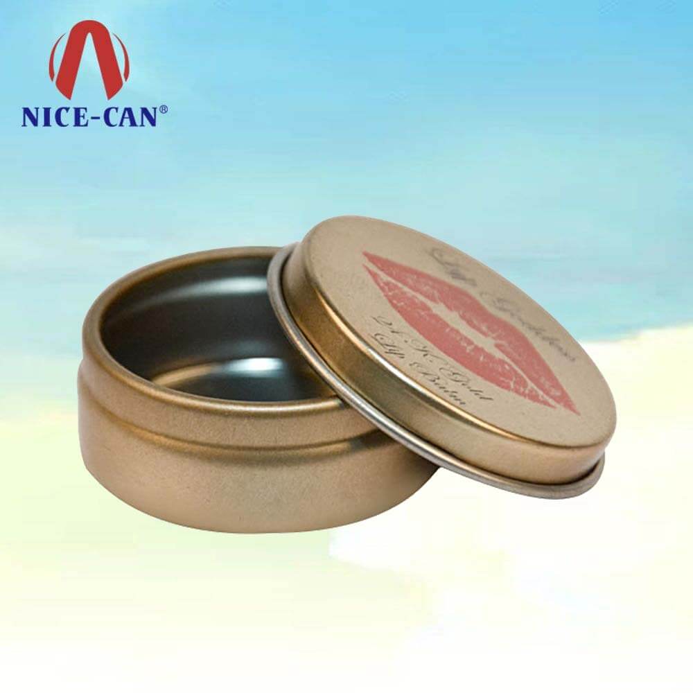 Cosmetic aluminum round lip balm tins tin lip balm containers metal can