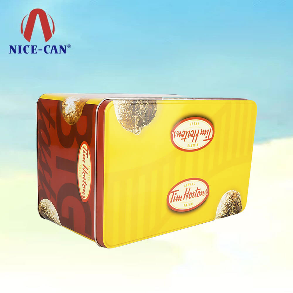 Recycable Material Square Tin Boxes Cans Metal Packaging for Cookie Biscuits