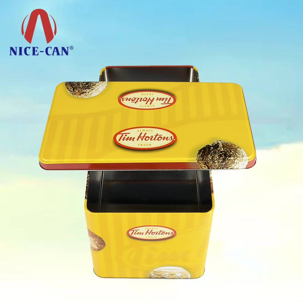 Recycable Material Square Tin Boxes Cans Metal Packaging for Cookie Biscuits