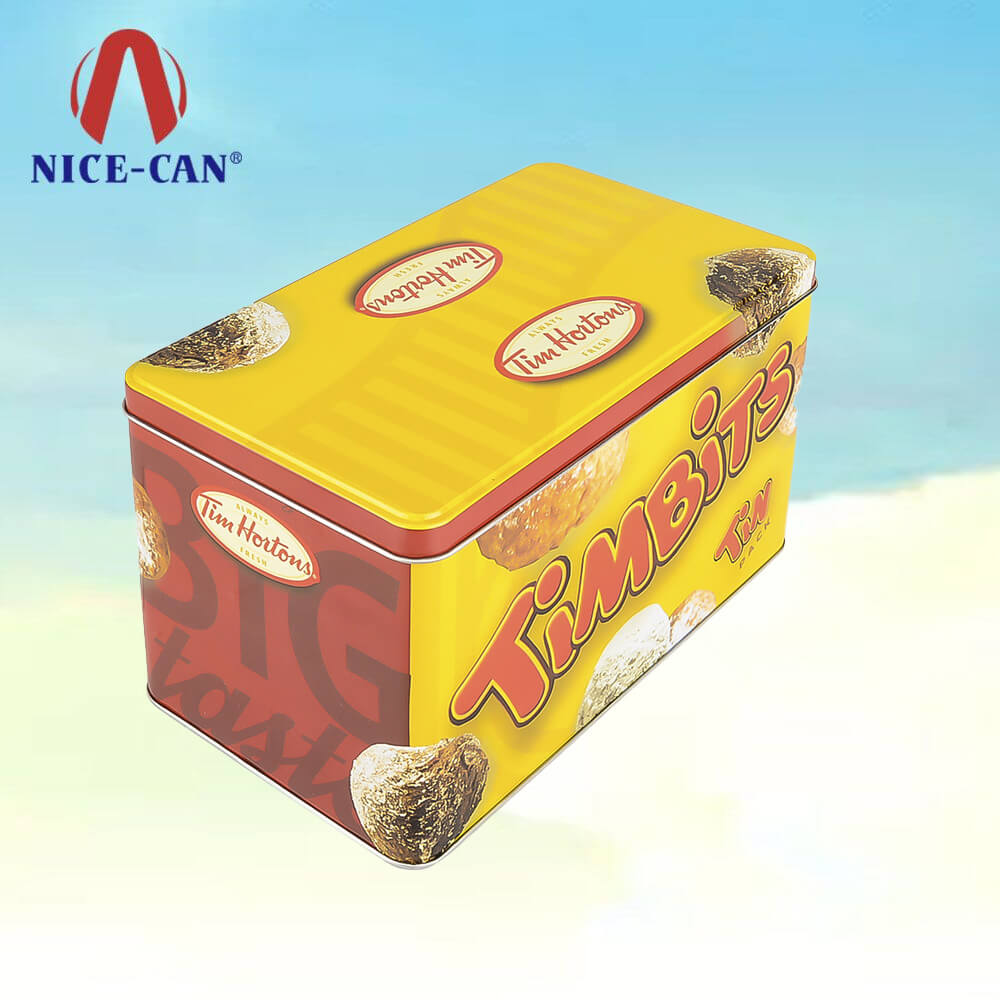 Recycable Material Square Tin Boxes Cans Metal Packaging for Cookie Biscuits