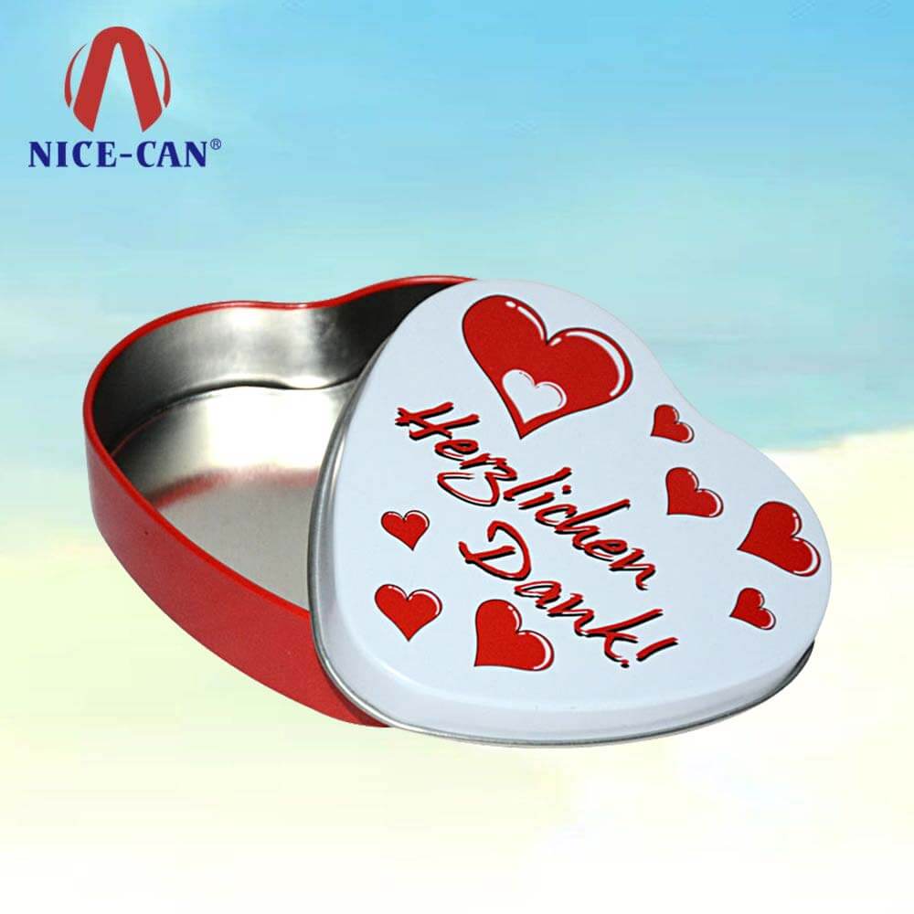 Metal tin gift box heart shaped cake tin gift boxes manufactures heart tin box