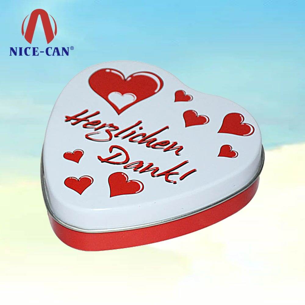 Metal tin gift box heart shaped cake tin gift boxes manufactures heart tin box