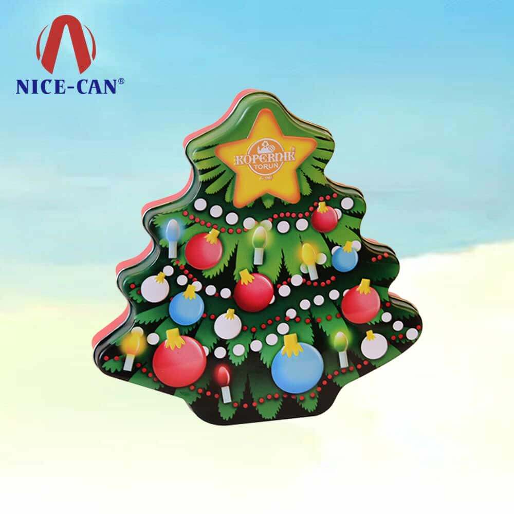 Christmas candy tin gift sweet tins christmas tree shape tin box candy tins