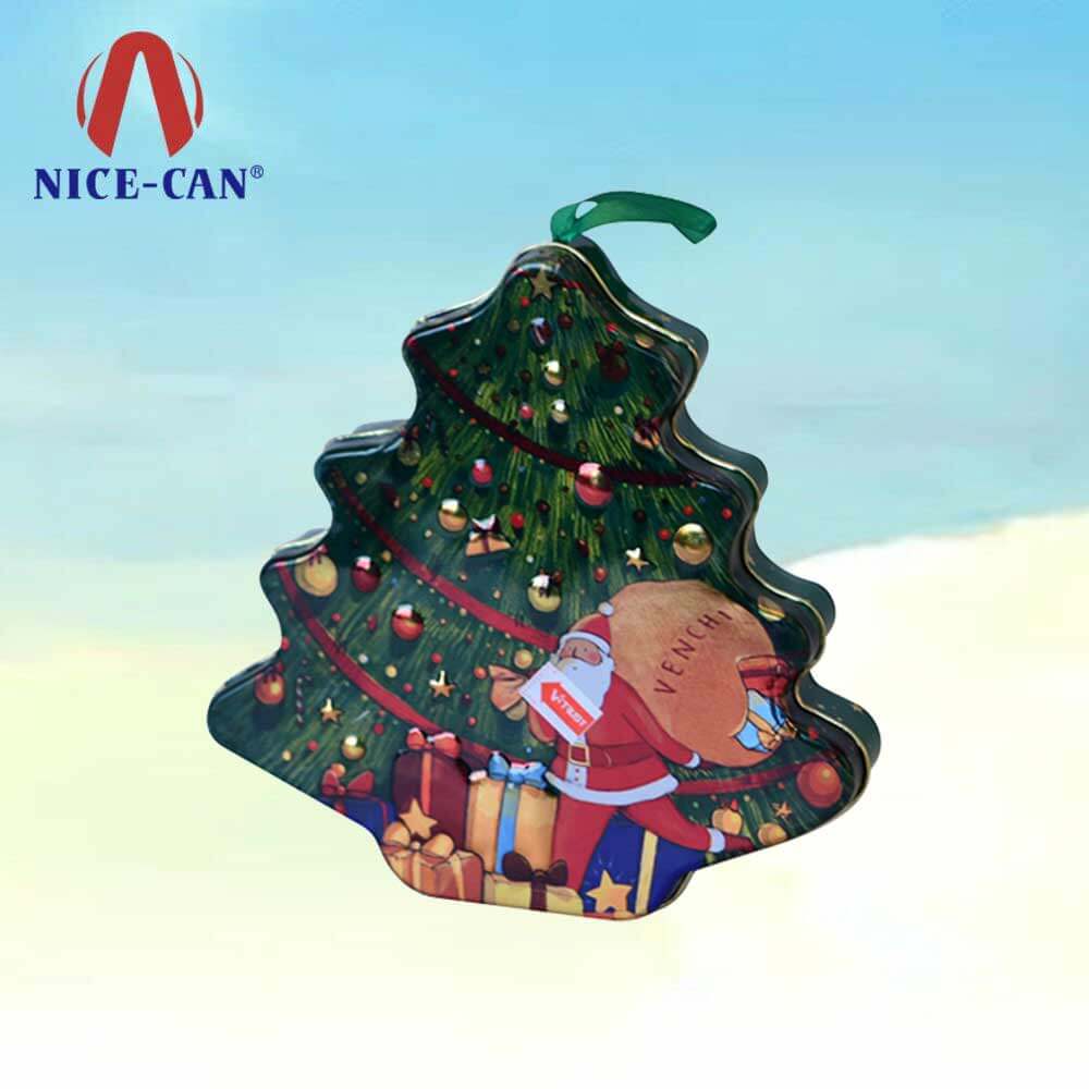 Christmas candy tin gift sweet tins christmas tree shape tin box candy tins