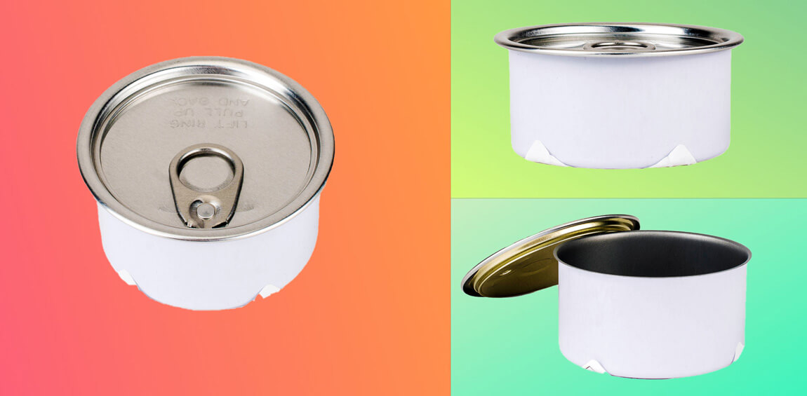 ring-pull tin can with removable lid