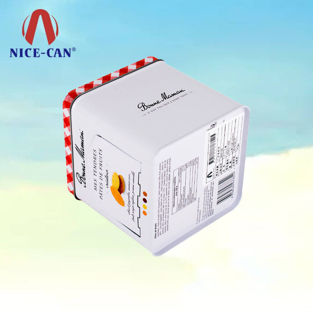 Fantastic Hinged Lid Square Tin Boxes Dispenser Box with Front Opening Door