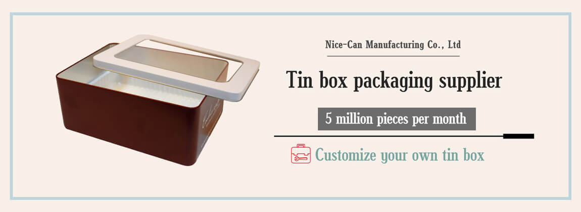 tin box with window lid