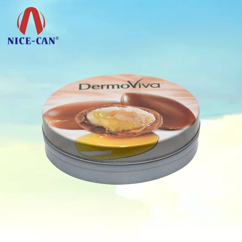 Factory Price Customized Quality Two-piece Round Shaped Mint Candy Metal Tin Box
