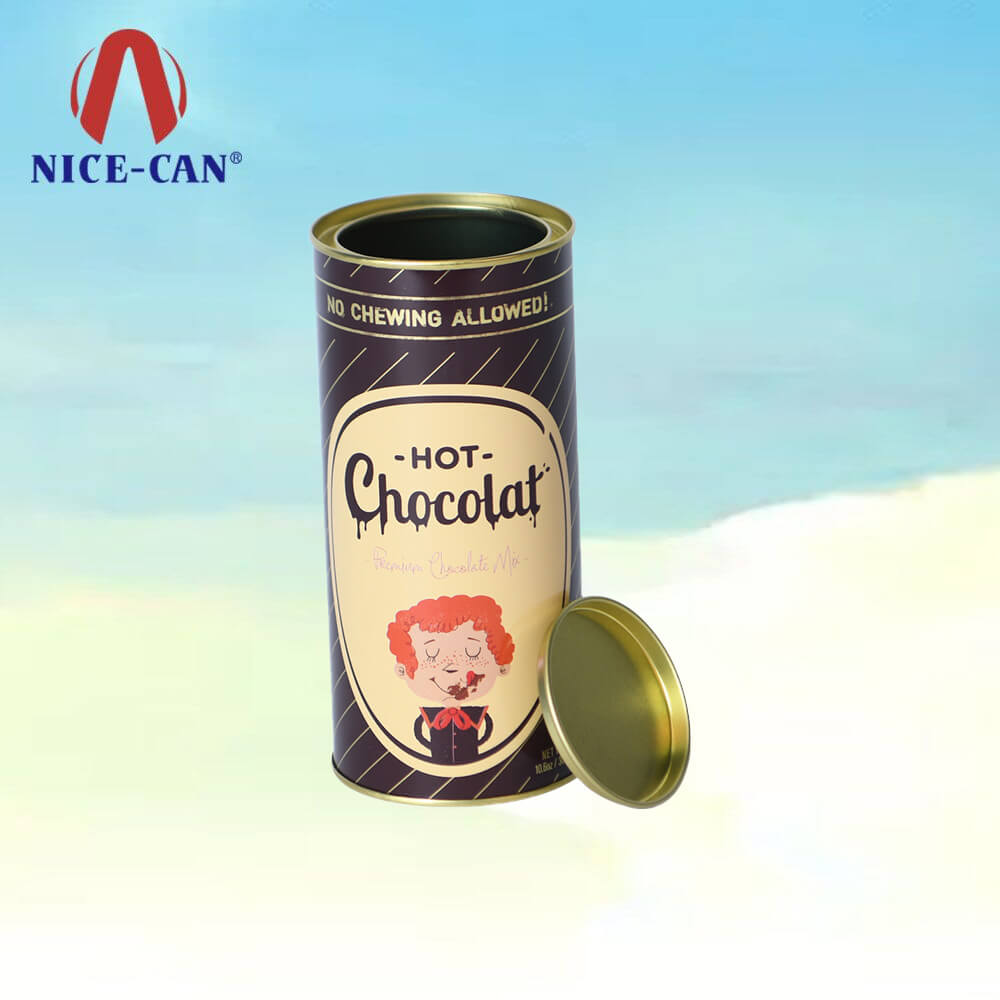 Chocolate Storage Metal Container Packaging Tin Boxes with Lever Lid