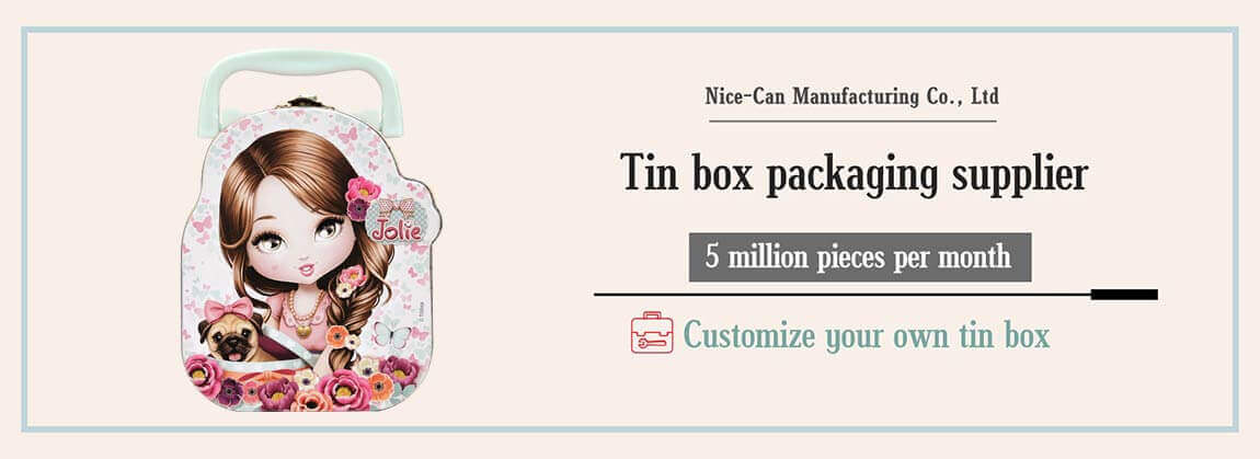 custom tin lunch box plastic handle
