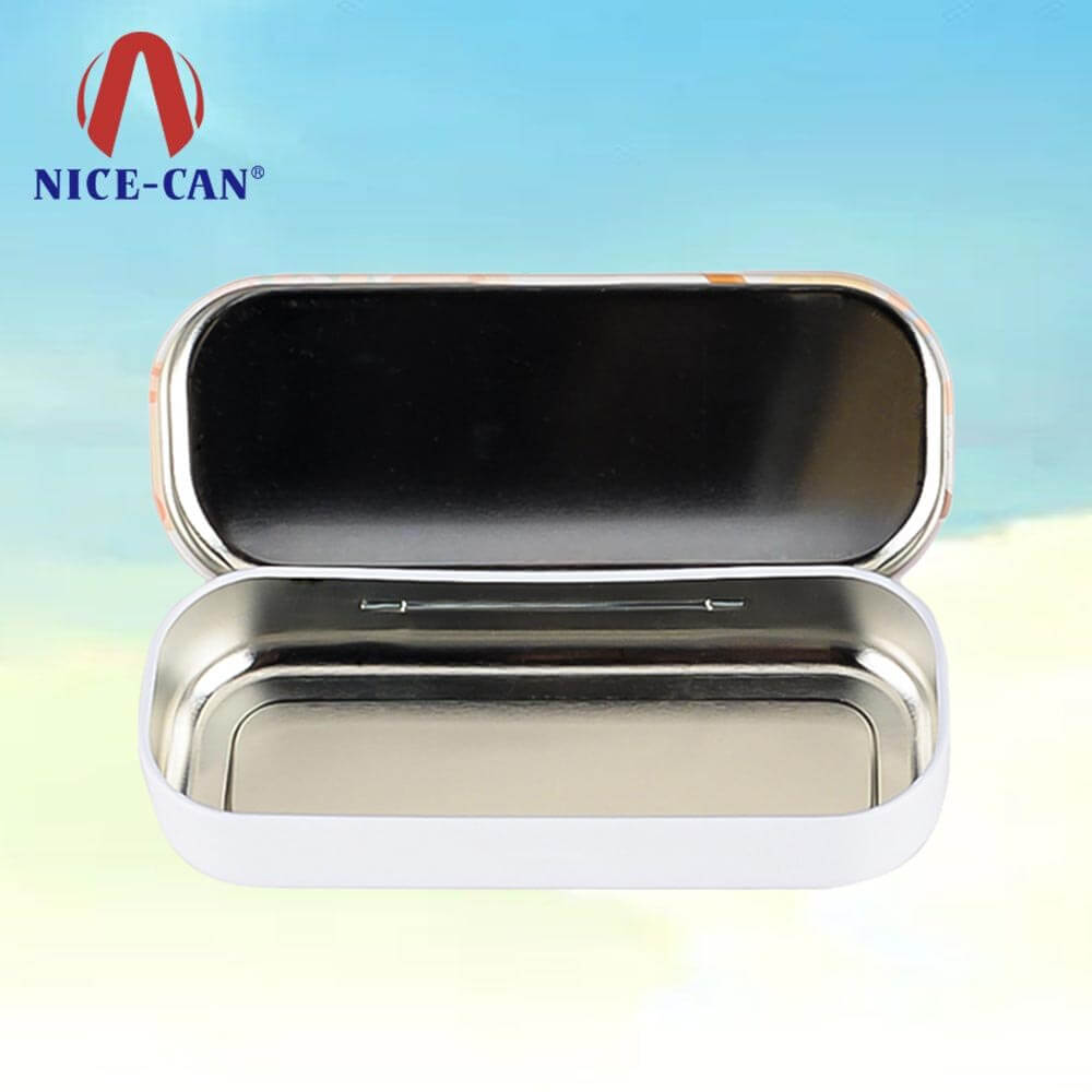 Metal tin pencil case tin box rectangular cute metal school stationery box