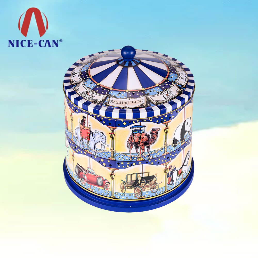 Musical Box Shaped Jewelry Necklace Packing Container Tin Boxes