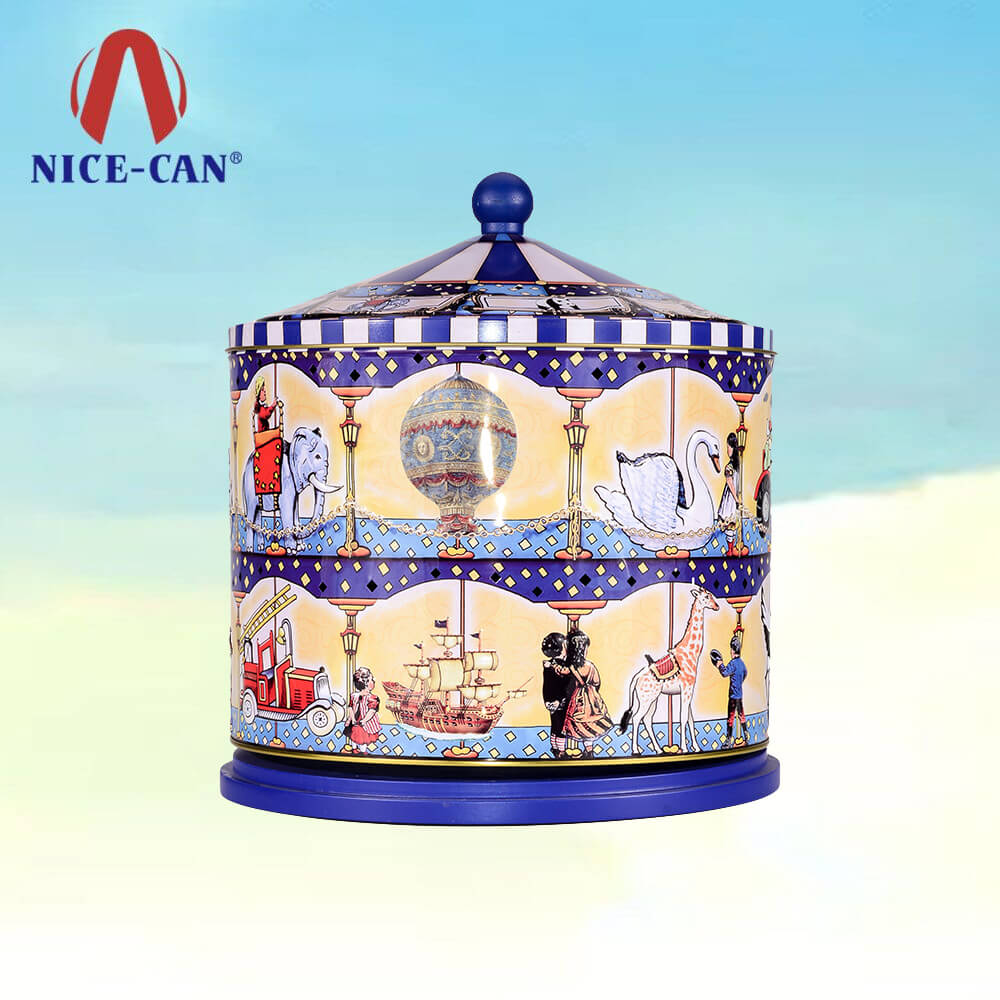 Musical Box Shaped Jewelry Necklace Packing Container Tin Boxes