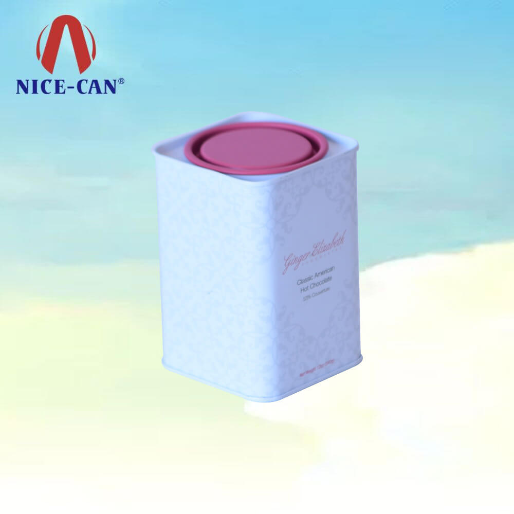 Cube Metal Custom Boxes with Logo Printing Tin Box Packaging with Lever Lid