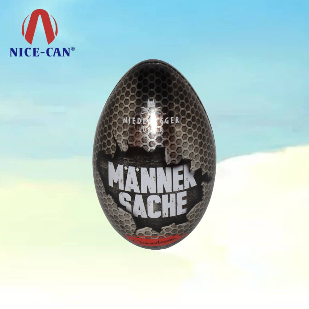 Easter Egg Tin Box for Candle Easter Decoration Monster Shape Eggshell Style