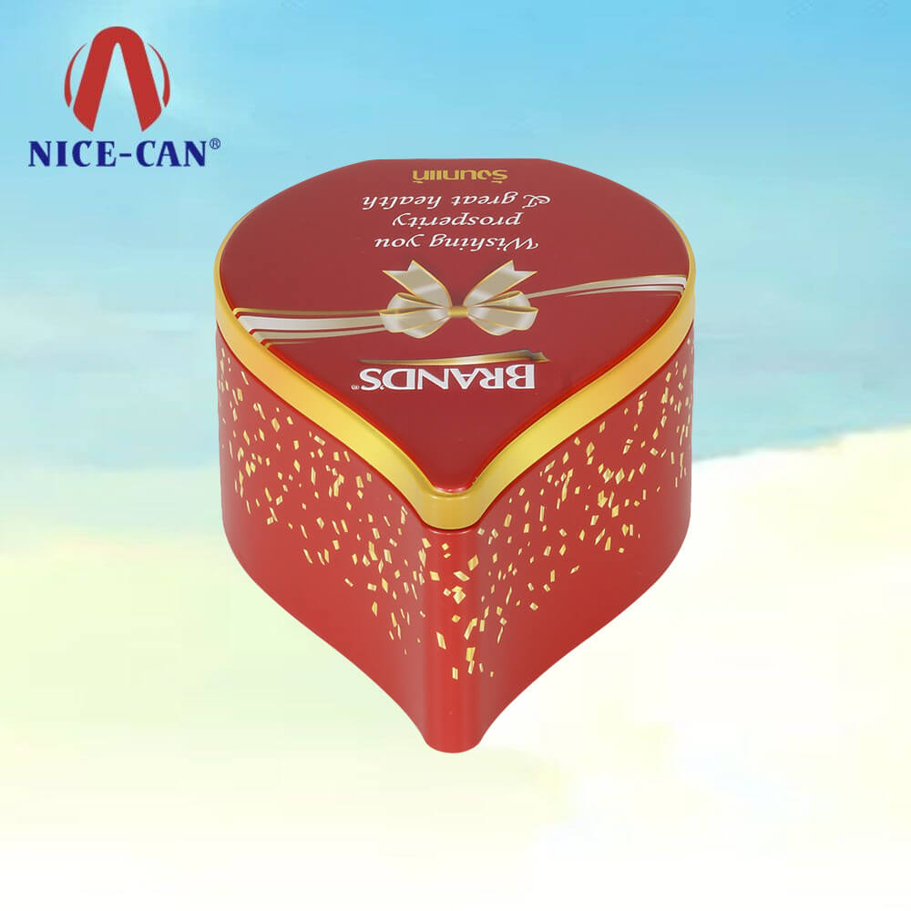 Wholesale Heart Shape Metal Chocolate Box Gift Tin Box for Valentine's Day