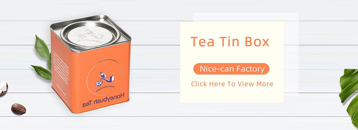square tea tin caddy