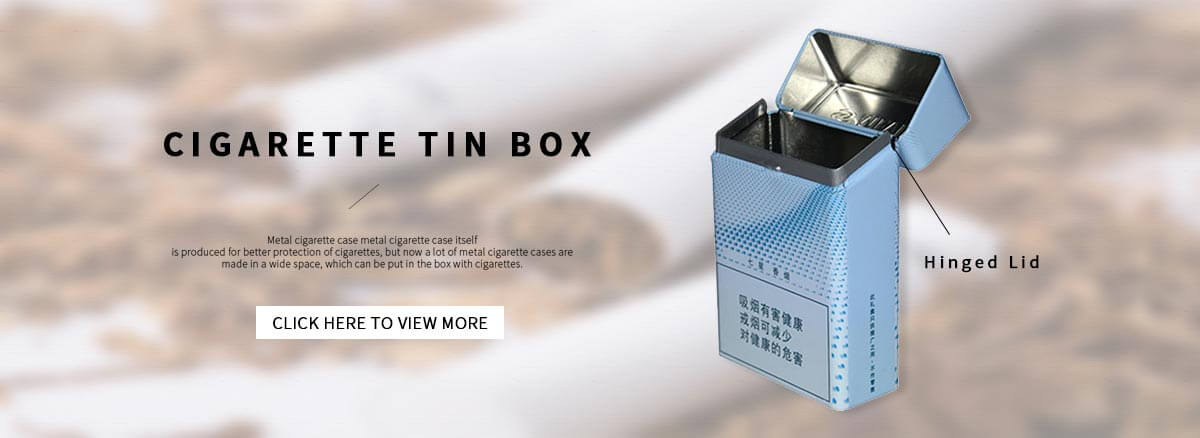 rectangular cigarette tin box