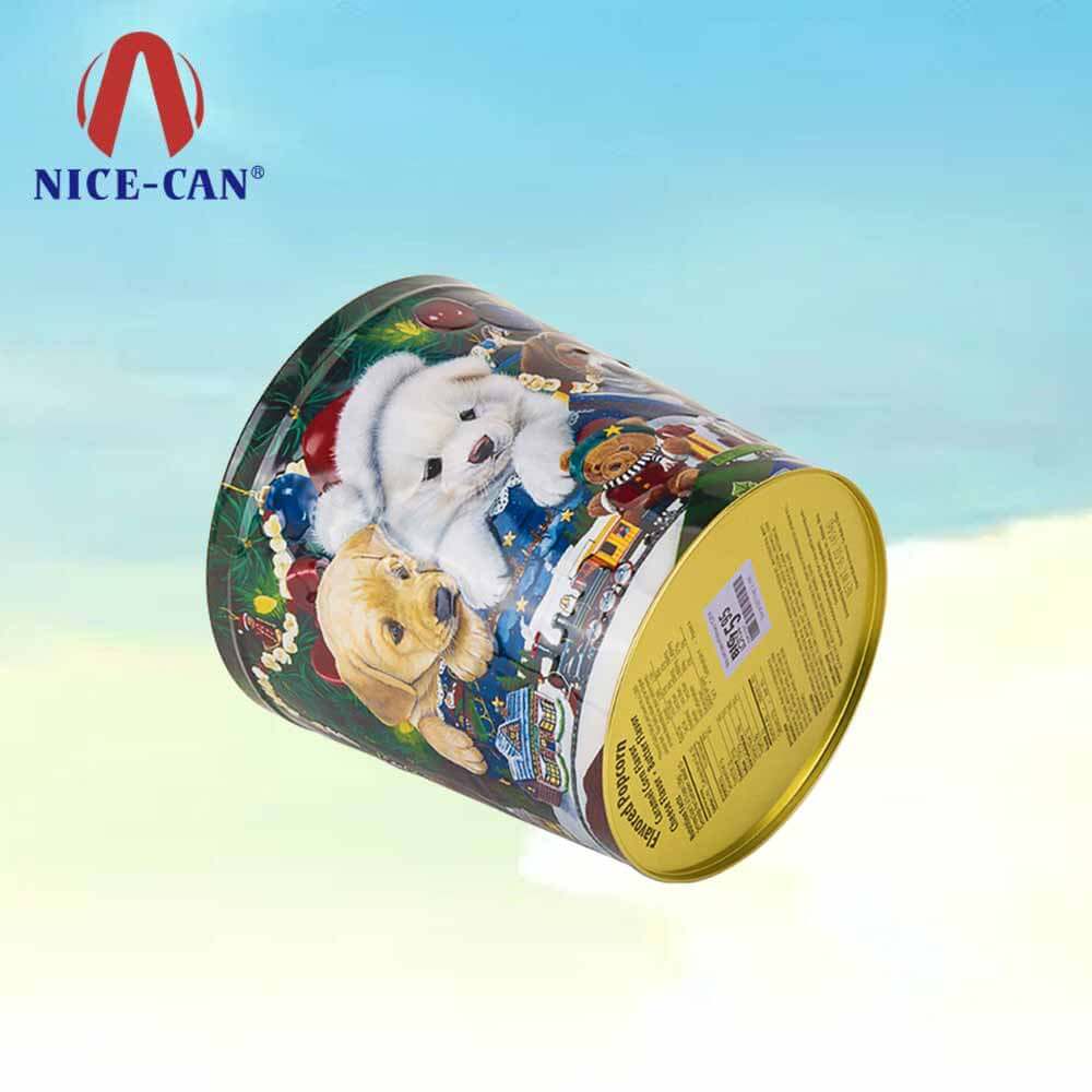 Christmas empty popcorn tin cans large popcorn gift tins popcorn tin can