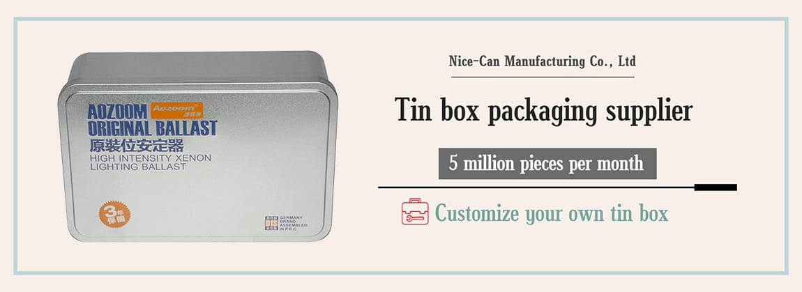 tin box rectangular empty tin