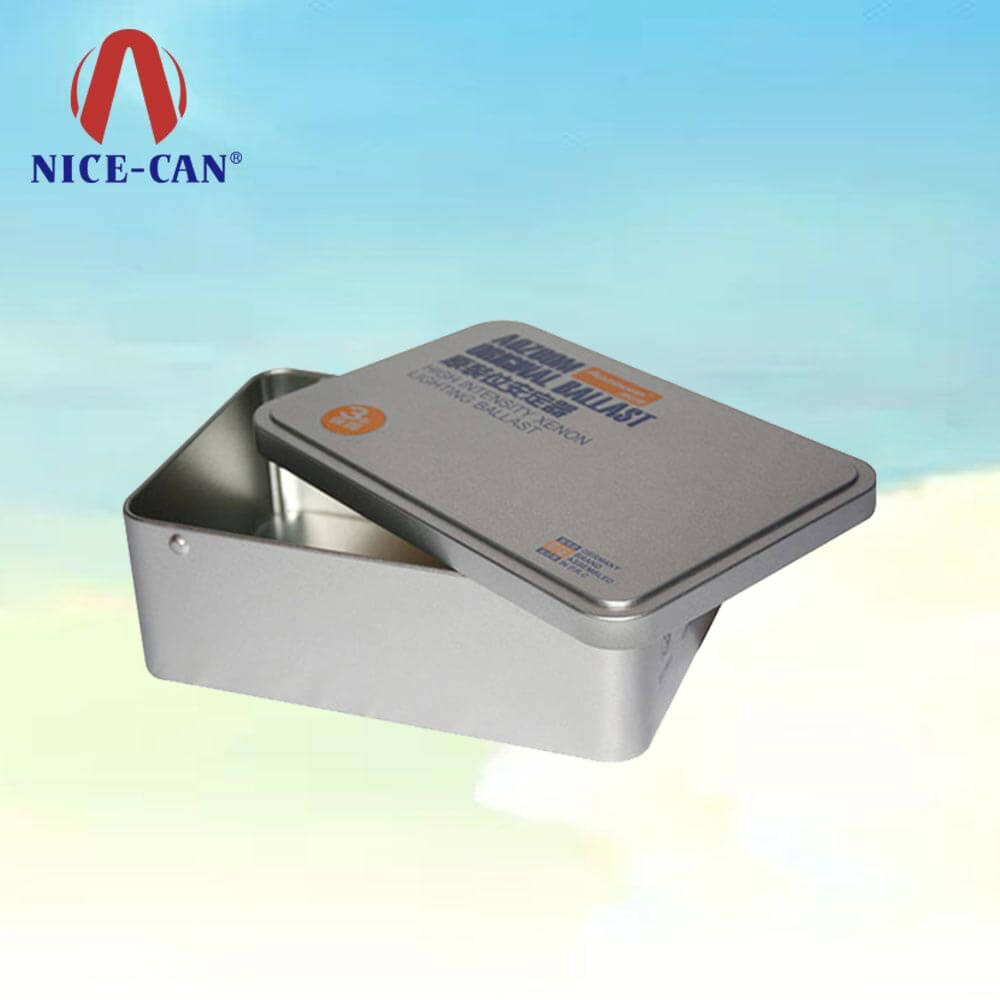 Rectangular storage tin box metal tins medical packaging empty tin containers