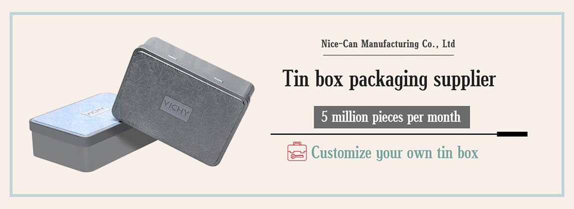 rectangular tin box with hinged lid candy