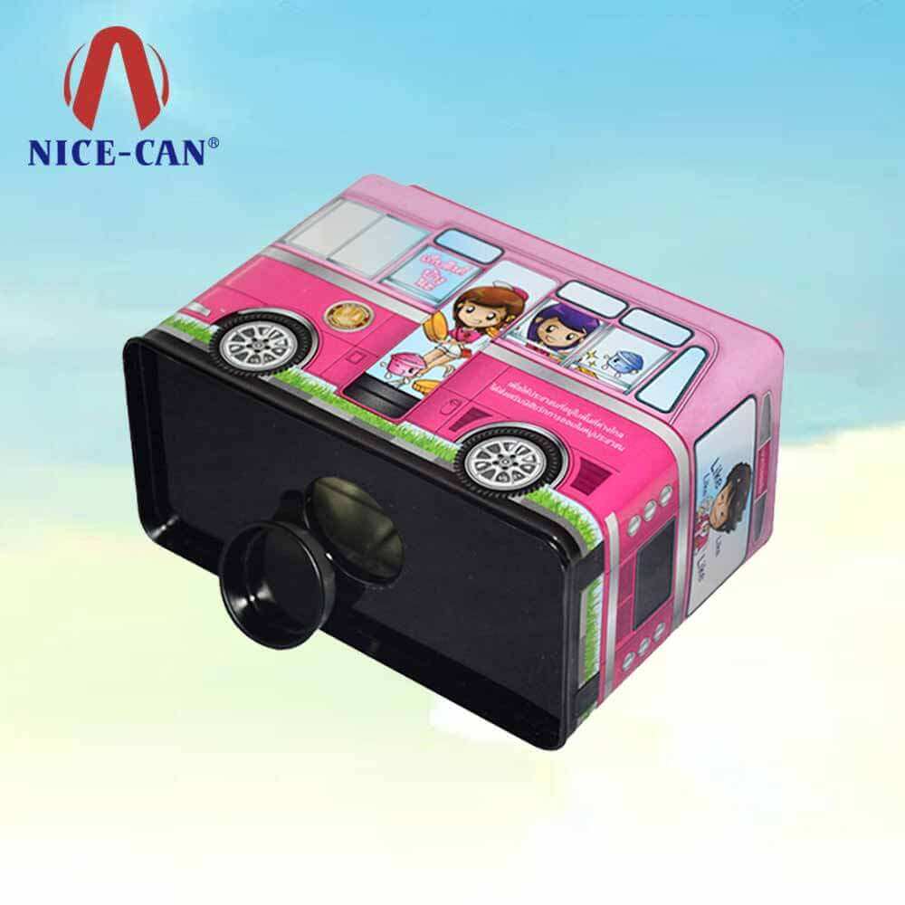 Kids piggy bank money tin box coin bank car saving money tin